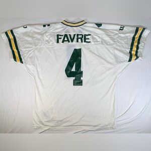 Vintage Wilson Green Bay Packers Brett Favre Jersey Mens XXL 2xl White 54 USA